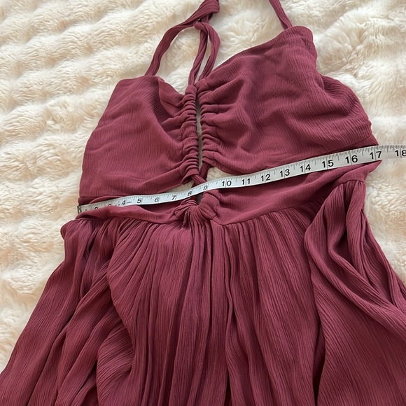 Free People Rosetta Dress Elegant Backless Burgundy/Wine Dress size Small - Picture 16 of 16
